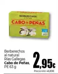 Unide Market Cabo de peñas - berberechos al natural rias gallegas oferta