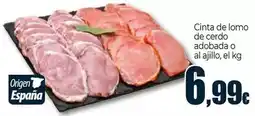 Unide Market Cinta de lomo de cerdo adobada o al ajillo oferta