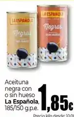 Unide Market La española - aceituna negra con o sin hueso oferta