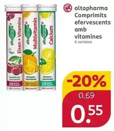 Rossmann Altapharma comprimits efervescents amb vitamines oferta