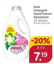 Rossmann Ariel - detergent liquid frescor sensacions oferta