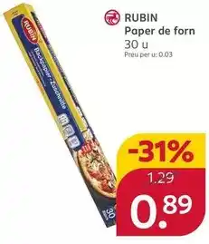 Rossmann Paper de forn oferta