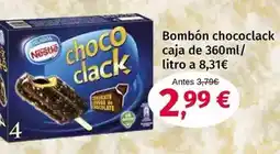 Maskom Supermercados Nestlé - bombon chococlock caja de 360ml/litro oferta