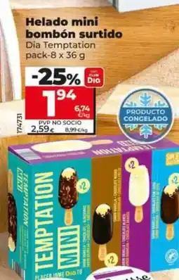 Dia Dia temptation - helado mini bombón surtido oferta