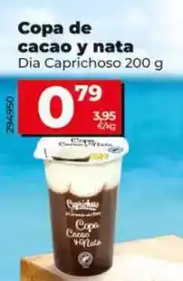 Dia Dia caprichoso - copa de cacao y nata oferta