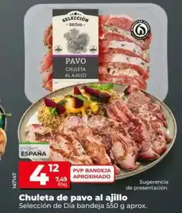 Dia Seleccion de dia - chuleta de pavo al ajillo oferta