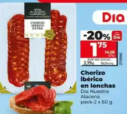 Dia Dia nuestra alacena - chorizo ibérico en lonchas oferta