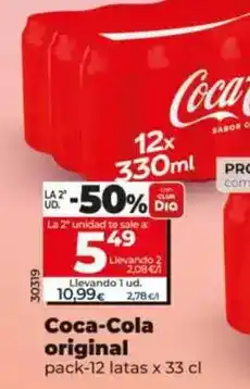 Dia Coca-cola - original pack-12 latas x 33 cl oferta