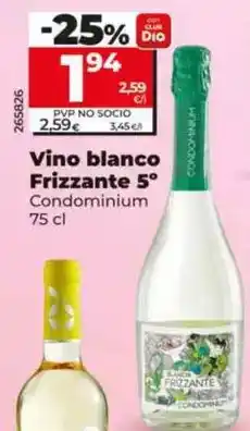 Dia Condominium - vino blanco frizzante 5º 75 cl oferta