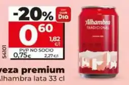 Dia Alhambra - cerveza premium lata 33 cl oferta