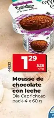Dia Dia caprichoso - mousse de chocolate con leche oferta