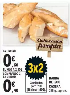 E.Leclerc Barra de pan casera oferta
