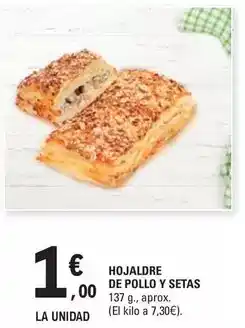 E.Leclerc Hojaldre de pollo y setas oferta