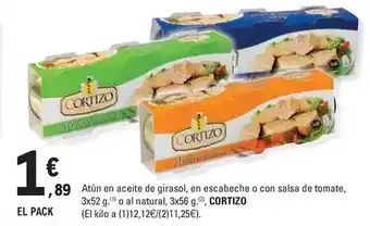 E.Leclerc Cortizo - atun en aceite de girasol oferta