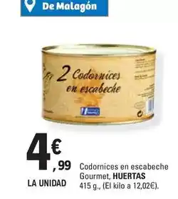 E.Leclerc Gourmet - codornices en escabeche oferta