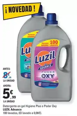 E.Leclerc Luzil - detergente en gel higiene plus o poder oxy advance oferta