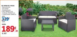 E.Leclerc Antracita - set arena de 4 piezas oferta