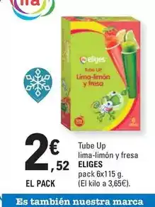 E.Leclerc Eliges - tube up lima-limon y fresa oferta