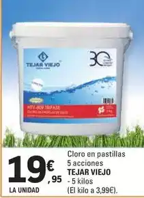 E.Leclerc Pueblo viejo - cloro en pastillas 5 acciones oferta