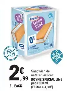 E.Leclerc Special line - sandwich de nata sin azucar oferta