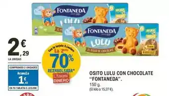 E.Leclerc Fontaneda - osito lulu con chocolate oferta