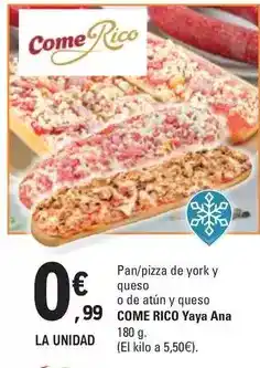 E.Leclerc Pan/pizza de york y queso o de atun y queso oferta