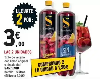 E.Leclerc Sandevid - tinto de verano con limon original o sin alcohol oferta