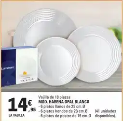 E.Leclerc Luminarc - mod. harena opal blanco oferta