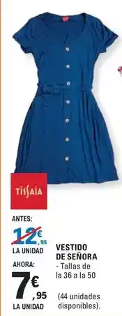 E.Leclerc Tissaia - vestido de senora oferta