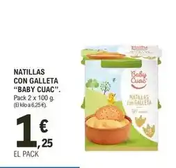 E.Leclerc Baby cuac - natillas con galleta oferta