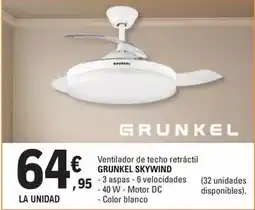 E.Leclerc Grunkel - ventilador de techo retractil oferta