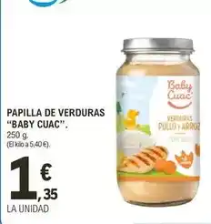 E.Leclerc Baby cuac - papilla de verduras oferta