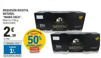 E.Leclerc Mama vaca - requesón ricotta natural oferta