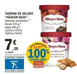 E.Leclerc Häagen-dazs - tarrina de helado oferta