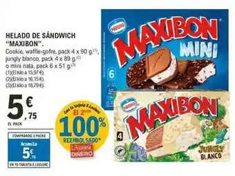 E.Leclerc Maxibon - helado de sandwich oferta