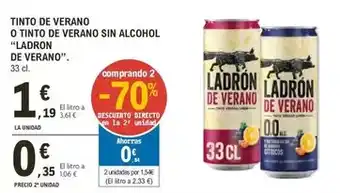 E.Leclerc Ladrón de manzanas - tinto de verano o tinto de verano sin alcohol oferta