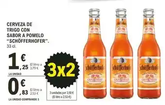 E.Leclerc Cerveza de trigo con sabor a pomelo oferta