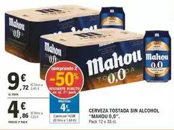 E.Leclerc Mahou - cerveza tostada sin alcohol oferta