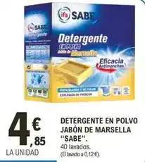 E.Leclerc Sabe - detergente en polvo jabon de marsella oferta