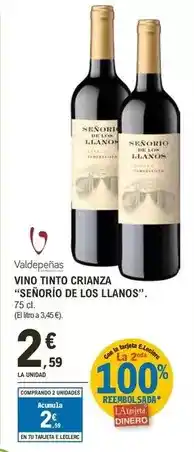 E.Leclerc Señorío de los llanos - vino tinto crianza oferta