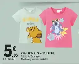 E.Leclerc Simba - camiseta licencias bebe oferta