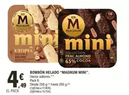 E.Leclerc Magnum - bombon helado magnum mini oferta