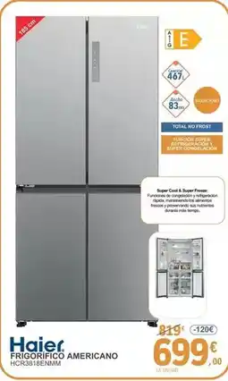 E.Leclerc Haier - frigorífico americano hcr3818enmm oferta