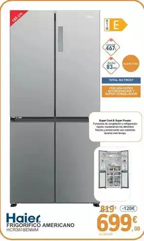 E.Leclerc Haier - frigorífico americano hcr3818enmm oferta