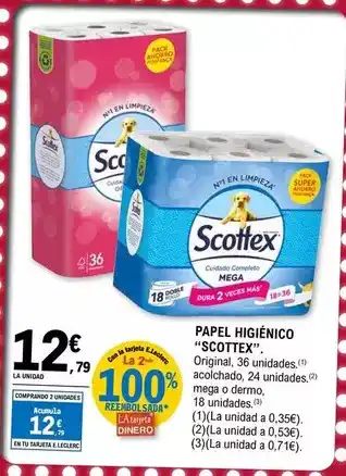 E.Leclerc Scottex - papel higiénico oferta