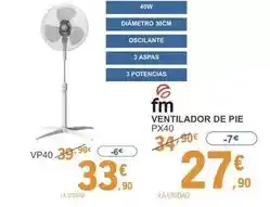 E.Leclerc Fm - ventilador de pie px40 oferta