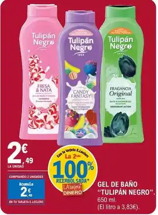 E.Leclerc Tulipán negro - gel de bano oferta