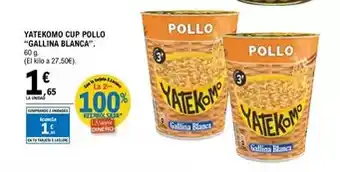 E.Leclerc Gallina blanca - yatekomo cup pollo oferta