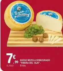 E.Leclerc Ribera del tajo - queso mezcla semicurado oferta