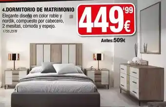 Rapimueble Nordik - dormitorio de matrimonio oferta